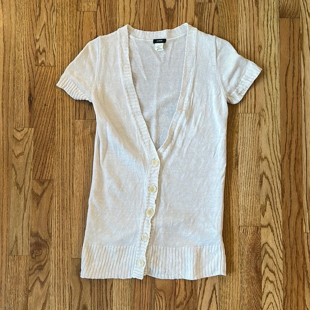 J. Crew- Linen Cardigan - Picture 1 of 3